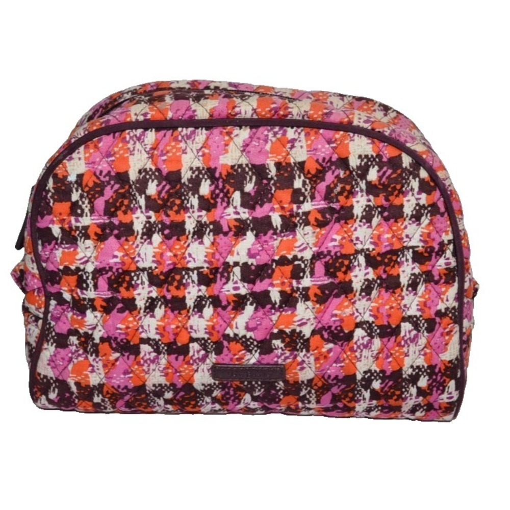 Vera Bradley Houndstooth Tweed Cosmetic Travel storage Bag 10"‎ X 7"  retired